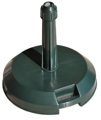 Pie de parasol de cemento y polipropileno verde 16 kg