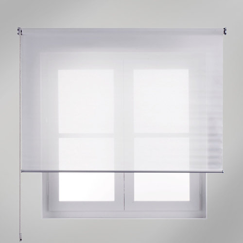 Estor enrollable translúcido mesh blanco de 104x250cm