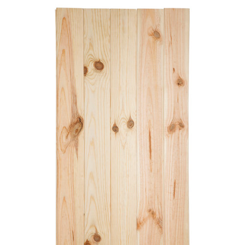 Revestimieno de pared de pino natural con nudos de 10x1x200 cm