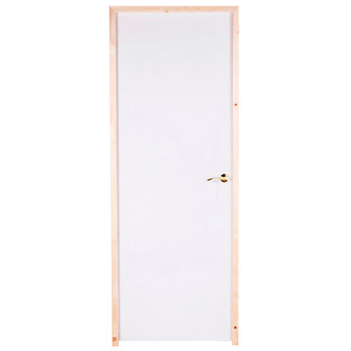 puerta prepintada lisa blanco de apertura izquierda de 72.5 cm