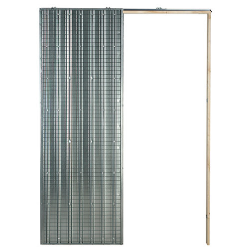 Puerta corredera acristalada lucerna premium blanca 72,5 cm 28 Guía encastrable ladrillo 10,5 x 203 cm
