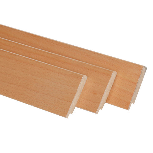 Pack de 3 molduras mdf haya 50 x 10 mm