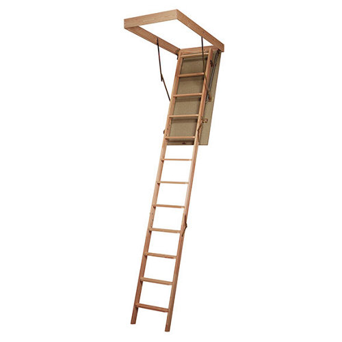Escaleras Escamoteables 25 Escalera escamoteable plegable loft2 madera crudo medida cajon pino 120x60cm