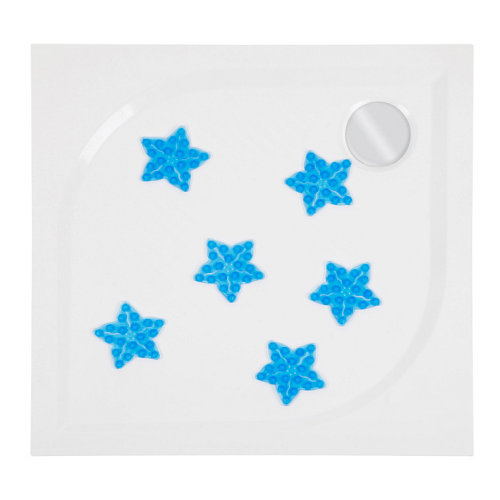 Figuras antideslizantes pvc estrellas azul 12x12 cm