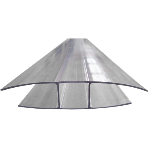 Perfil h policarbonato 2 m placas 4 mm