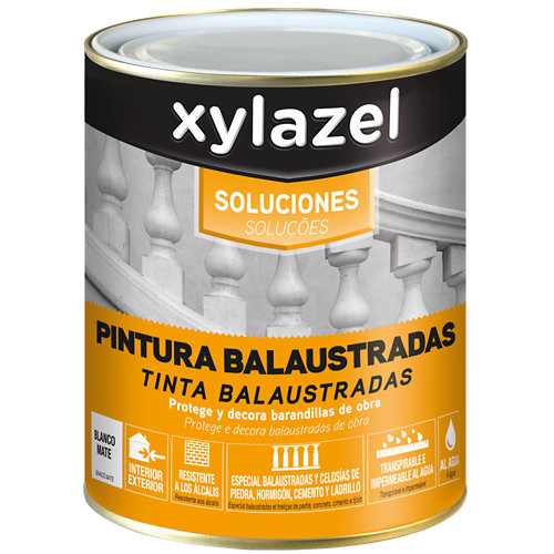 Pintura para balaustradas mate blanca xylazel de 0 75l