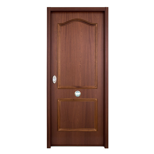 Puerta de entrada acorazada serie v izquierda sapelli de 89x206 cm