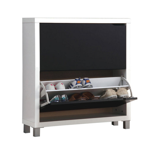 Puerta de interior corredera noruega roble de 62.5 cm 24 Zapatero kubox blanco y negro para 12 pares de 79x84x24 cm