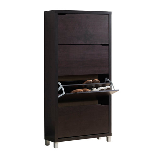 Puerta de interior corredera sidney roble de 72.5 cm 24 Zapatero kubox wengué para 24 pares de 79x155x24 cm