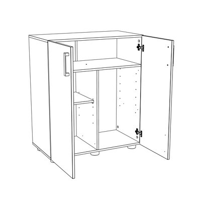 Armario bajo en color blanco de 92x79x42 cm con 2 puertas. · LEROY MERLIN