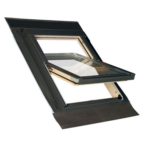 Barra armario redonda de 2 m de largo y 25 mm ø 27 Ventana para tejado manual de madera pivotante de 55x78cm