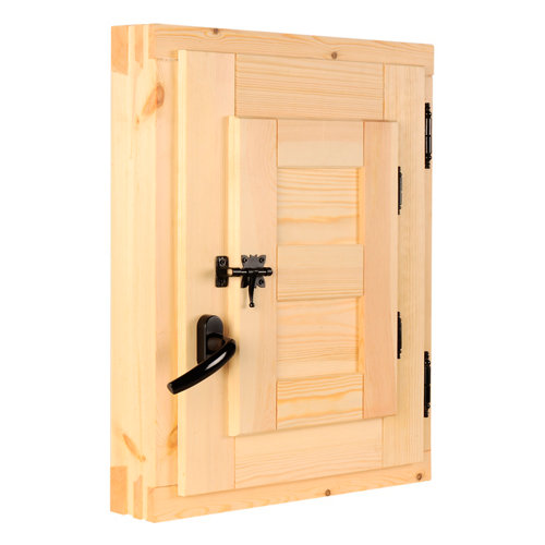 Kit pasamanos de aluminio en color inox brillo redondo de 2m soportes inlcuidos 27 Ventana de madera practicable de 50x60 cm