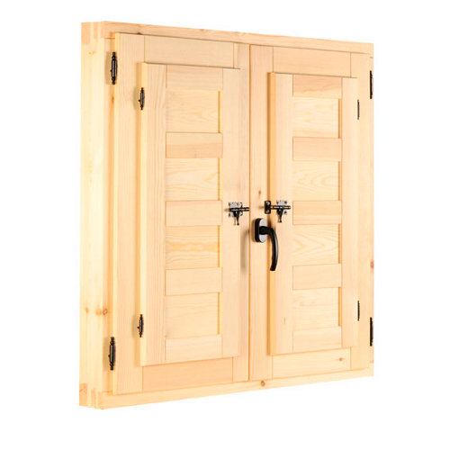 Kit de peldaño para escalera volada wall natural 90cm acabado roble claro 26 Ventanal de madera practicable de 80x100cm