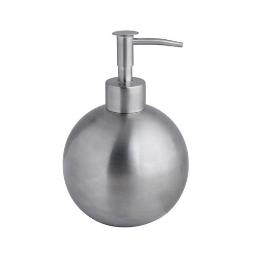 Dispensador de jabón de metal gris / plata