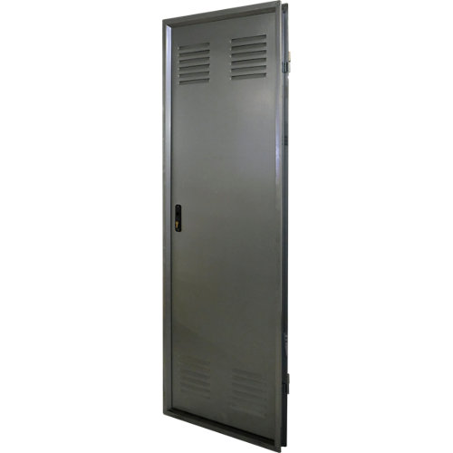 Pack 2 puertas abatibles armario lucerna blanco 30x240x1,9cm 28 Puerta de servicio derecha acero galvanizado/acero galvanizado de 200x70 cm