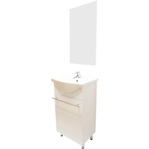 Conjunto de mueble con lavabo cecile blanco 45x37 cm