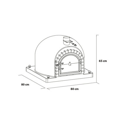 Horno exterior Gran Canaria de barro refrectario para 9 personas de 80 cm ø  · LEROY MERLIN
