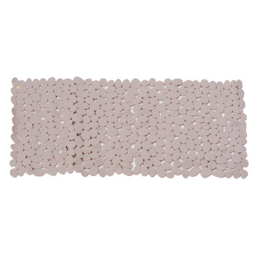 Alfombra antideslizante pvc con ventosas rok beige 35x70 cm