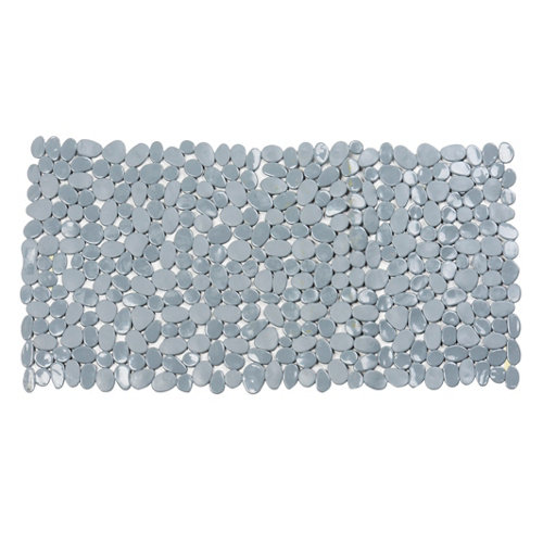 Alfombra antideslizante pvc con ventosas rok gris 35x70 cm