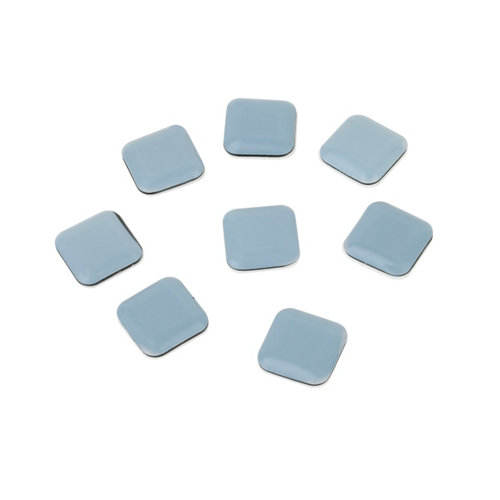 8 patín cuadrados de plástico de 24x24 mm