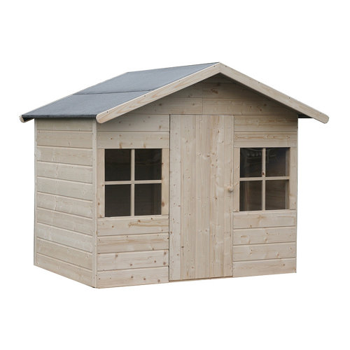 Caseta infantil de madera clara 177x142x137 cm