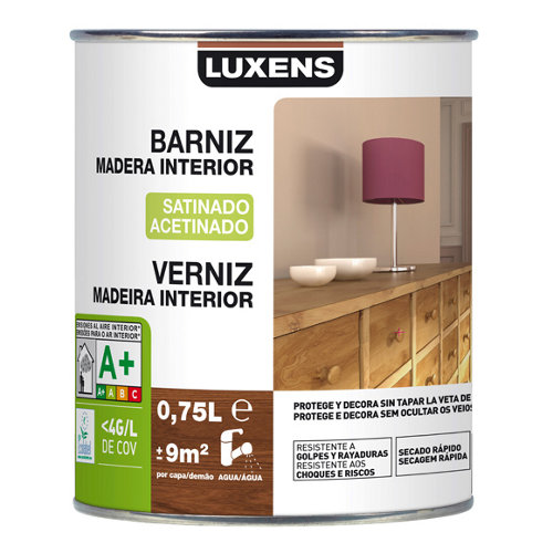 Barniz de interior luxens satinado roble claro 0 75l