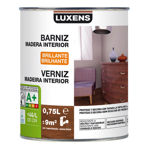 Barniz de interior luxens brillo roble claro 0,75l