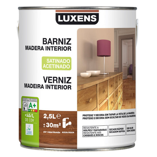 Barniz de interior luxens caoba satinado 2,5l