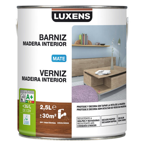 Barniz de interior luxens mate incoloro 2,5l