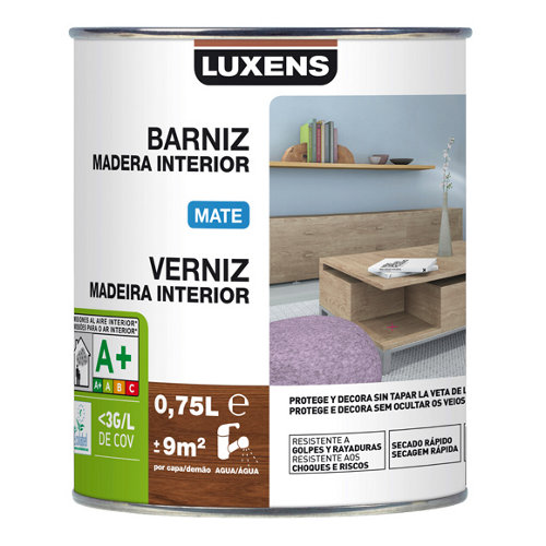 Barniz de interior luxens blanco mate 0 75l
