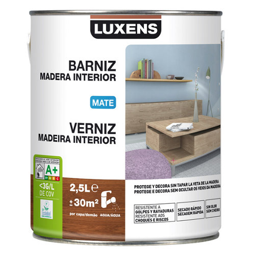Barniz madera de interior luxens wengué mate 2 5l