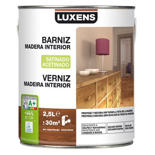 Barniz de interior luxens nogal satinado 2 5l