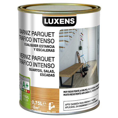 Barniz para suelos luxens incoloro satinado 0,75l