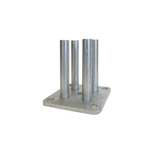Soporte poste para suelo hormigón de acero galvanizado para poste de 6 x 6 cm