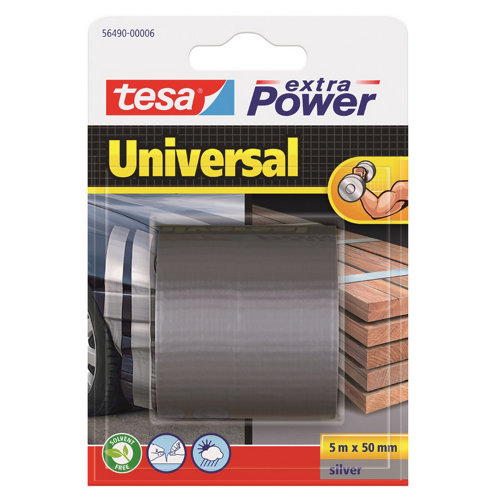 Cinta adhesiva de reparación extra power plata 5m x 50mm