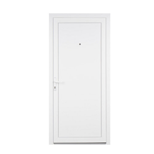 Puerta acristalada oslo roble gris 130x62,5 cm i 24 Puerta de entrada pvc sevilla blanco derecha de 98x208 cm