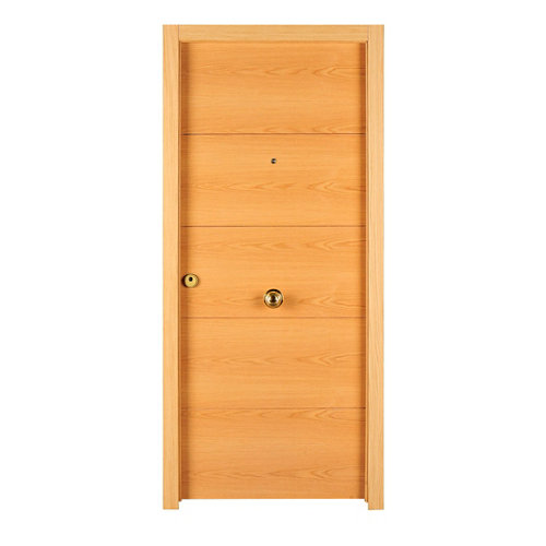 Escalera recta long uso interior ancho total 90 cm acabado cromo/nogal 26 Puerta de entrada blindada viena derecha roble de 85.7x205 cm