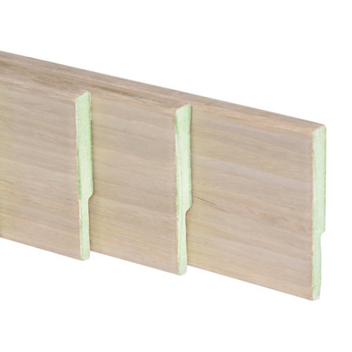 Pack de 3 molduras mdf roble gris 30 x 10 mm