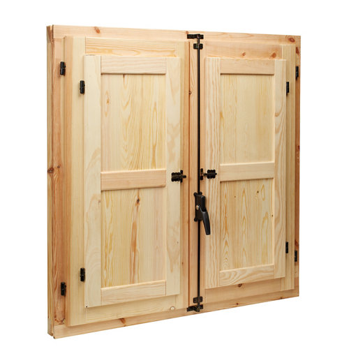 puerta oslo acacia de apertura izquierda de 62.5 cm 28 Ventanal de madera practicable de 100x100cm