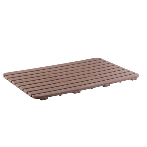 Tarima baño rectangular marrón 50x 80 cm