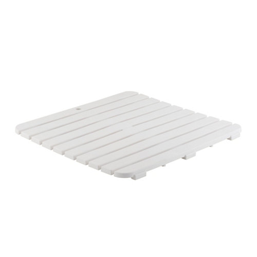 Tarima baño cuadrada blanco 55x 55 cm