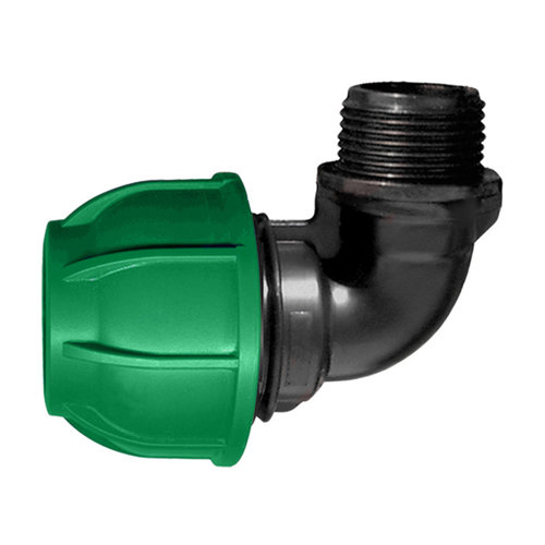 Codo rosca m ½“ para tuberías de polietileno (pe) 20 mm 10 bar