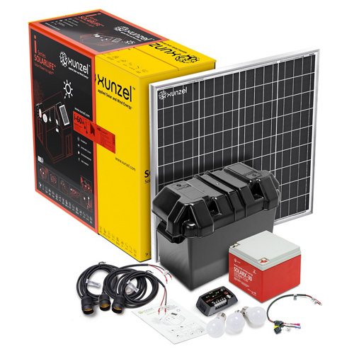 Kit solar de iluminación led de alta eficiencia solarlife-xunzel-60i