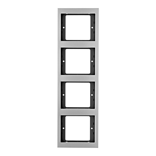 Marco cuádruple vertical hager berker k5 aluminio