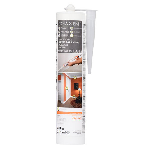 Puerta de interior corredera viena wengué de 82.5 cm 28 Masilla nmc adhesiva y de relleno 310 ml