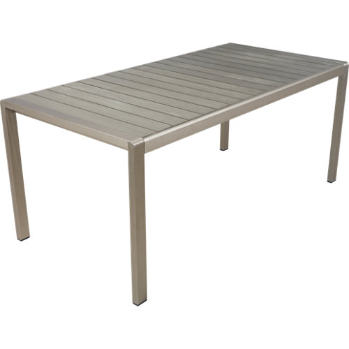 Mesa de jardín de aluminio polywood naterial albany 100x76x170 cm