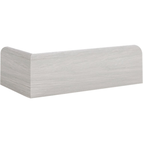 Kit de 6 tapetas en l blanco 80 x 12/10 mm 25 Zócalo mdf artens 8 cm gris mod008