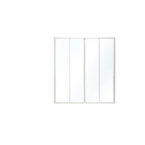 Mampara corredera decco transparente perfil blanco 120x195 cm