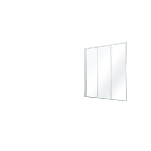 Mampara corredera decco transparente perfil blanco 100x195 cm