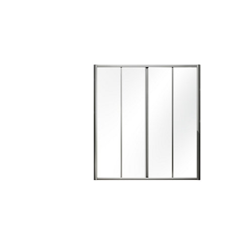Mampara corredera decco transparente perfil plata 140x195 cm
